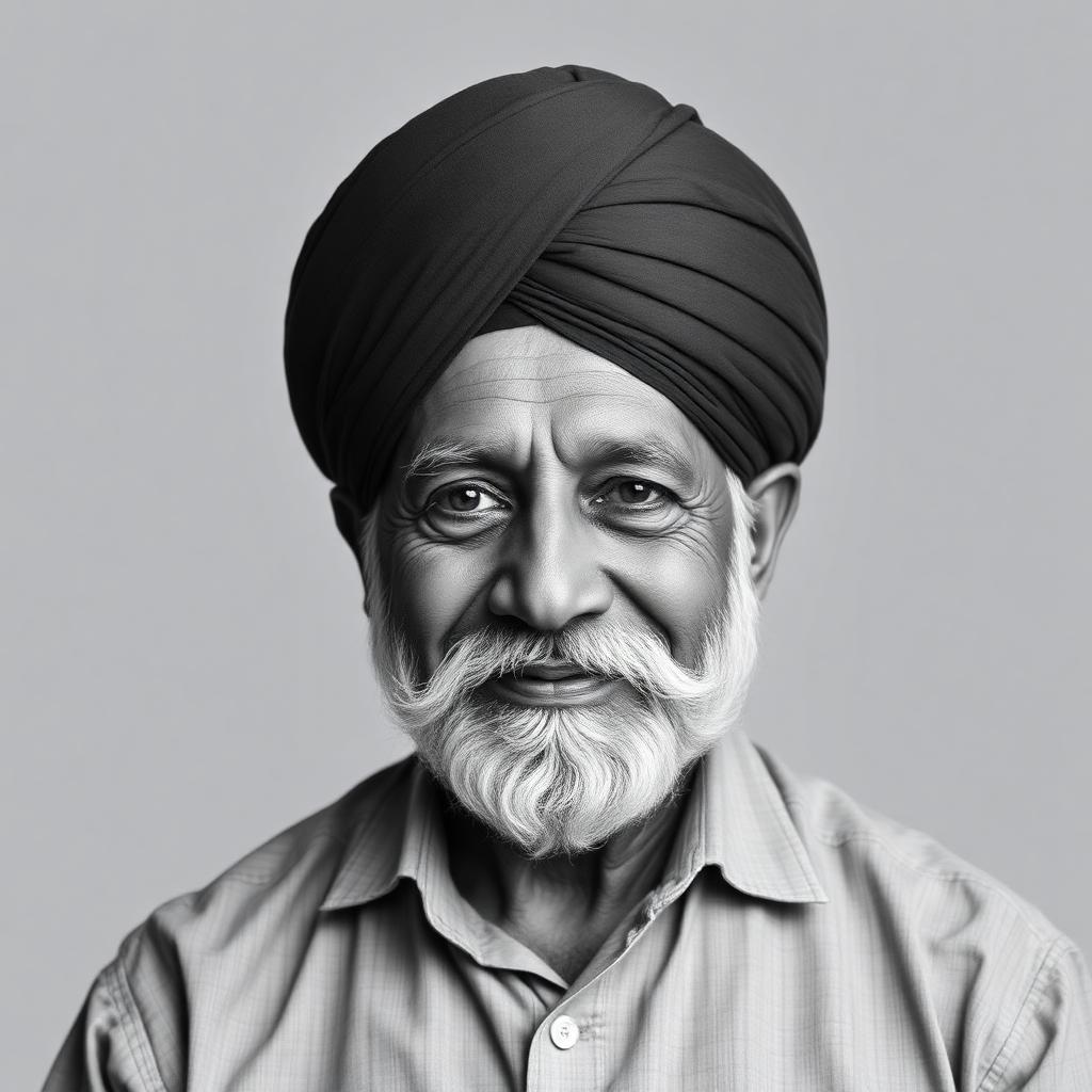 Portrait of Gurnam Singh, a research persona