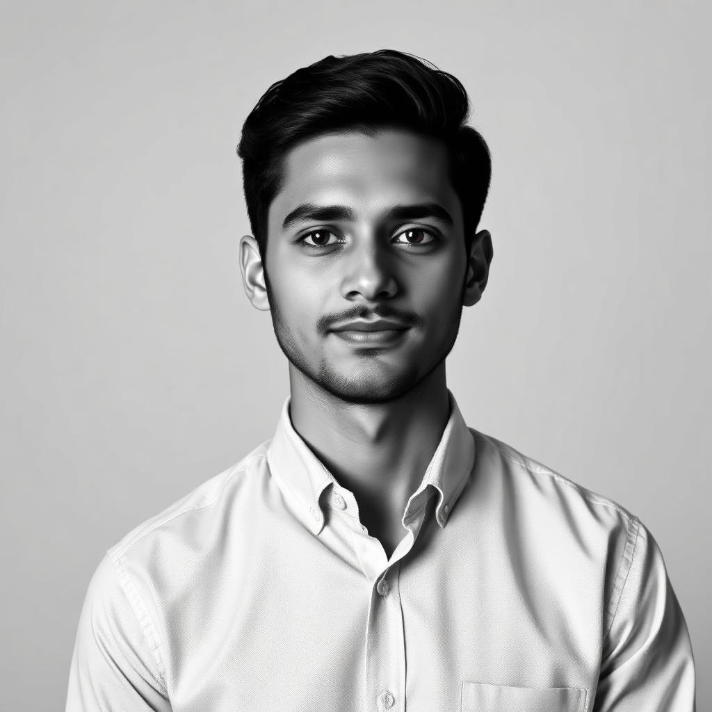 Portrait of Tarun Mehta, a research persona